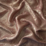 Flowing folds of Blush Taupe Lurex Italiano fabric highlighting drape for abayas, kaftans and dresses.