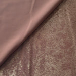 Reverse side of Blush Taupe Lurex Italiano fabric showing the backing and metallic finish for garment production.