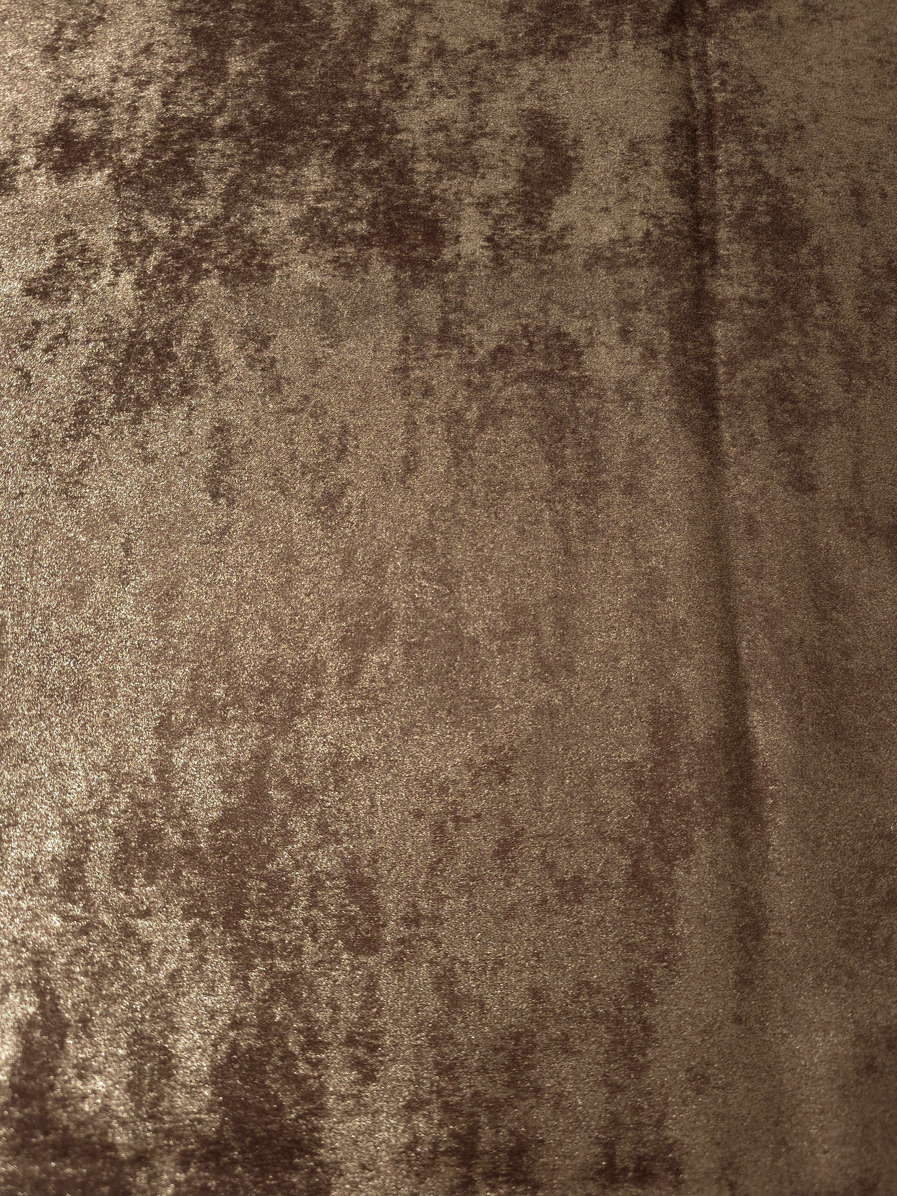 Flat view of Bronze Taupe Lurex Italiano fabric showing its metallic foil surface for luxury apparel.
