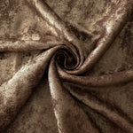 Rosette drape of Bronze Taupe Lurex Italiano fabric emphasizing shimmer for kaftans and occasionwear.