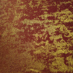 Flat view of Burgundy Gold Lurex Italiano fabric showing its metallic foil surface for luxury apparel.