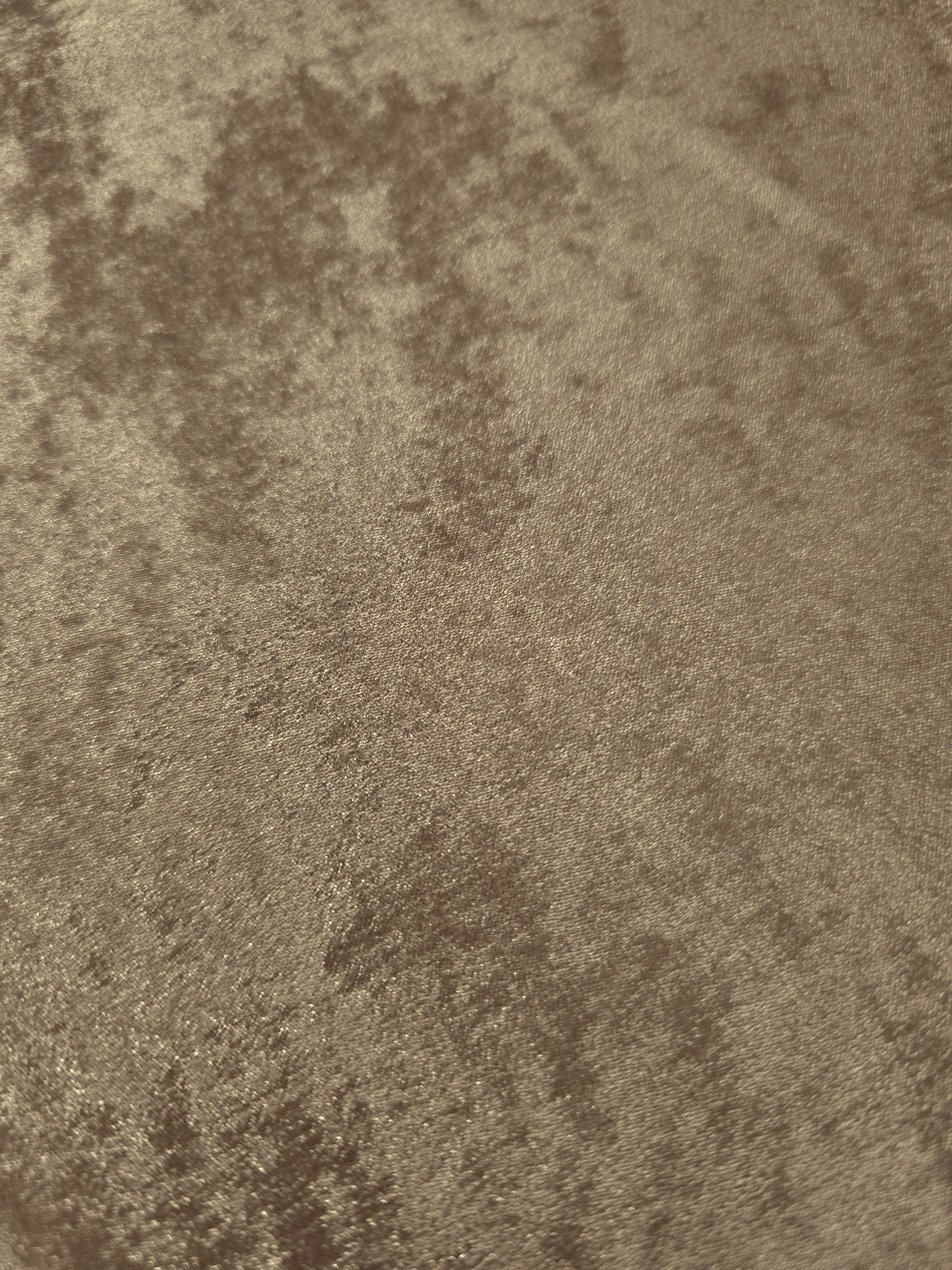 Macro close-up of Champagne Beige Lurex Italiano fabric revealing metallic texture for designer apparel.
