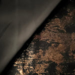 Reverse side of Copper Black Lurex Italiano fabric showing the backing and metallic finish for garment production.