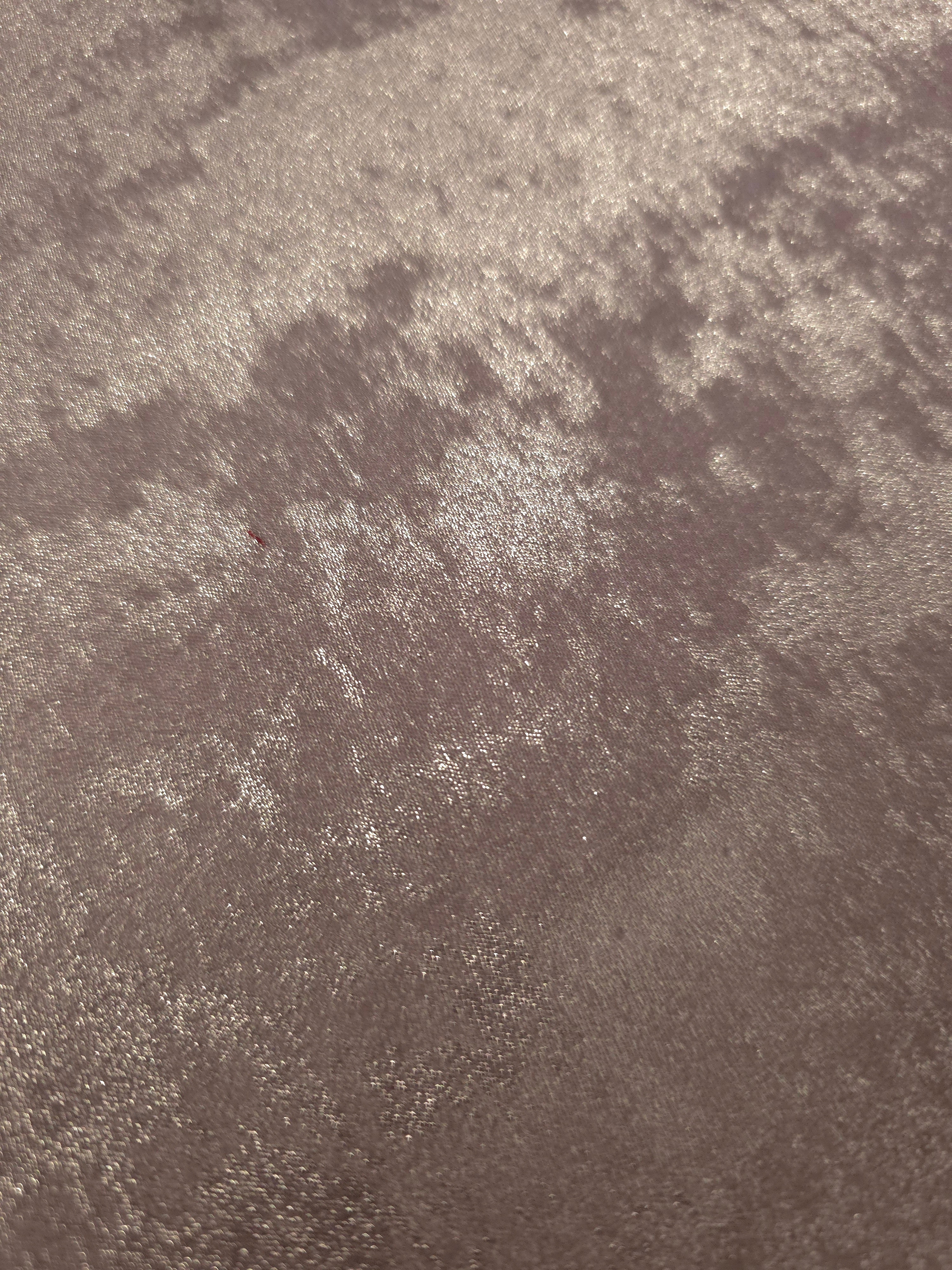 Macro close-up of Dusty Mauve Lurex Italiano fabric revealing metallic texture for designer apparel.