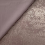Reverse side of Dusty Mauve Lurex Italiano fabric showing the backing and metallic finish for garment production.