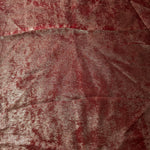 Flat view of Garnet Rose Lurex Italiano fabric showing its metallic foil surface for luxury apparel.