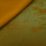 Reverse side of Golden Olive Lurex Italiano fabric showing the backing and metallic finish for garment production.