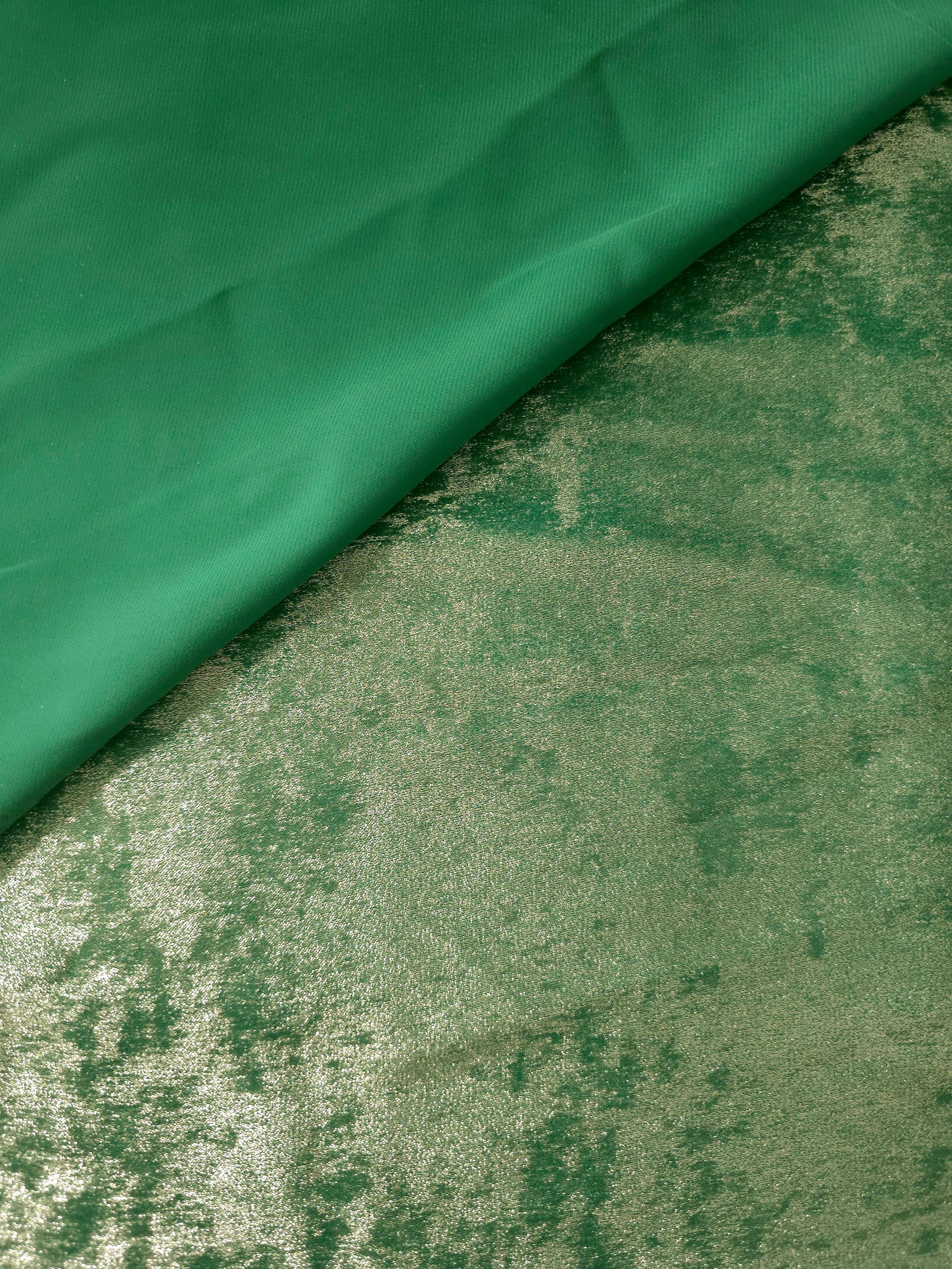 Fluid drape of Jade Green Lurex Italiano metallic fabric for abayas and dresses