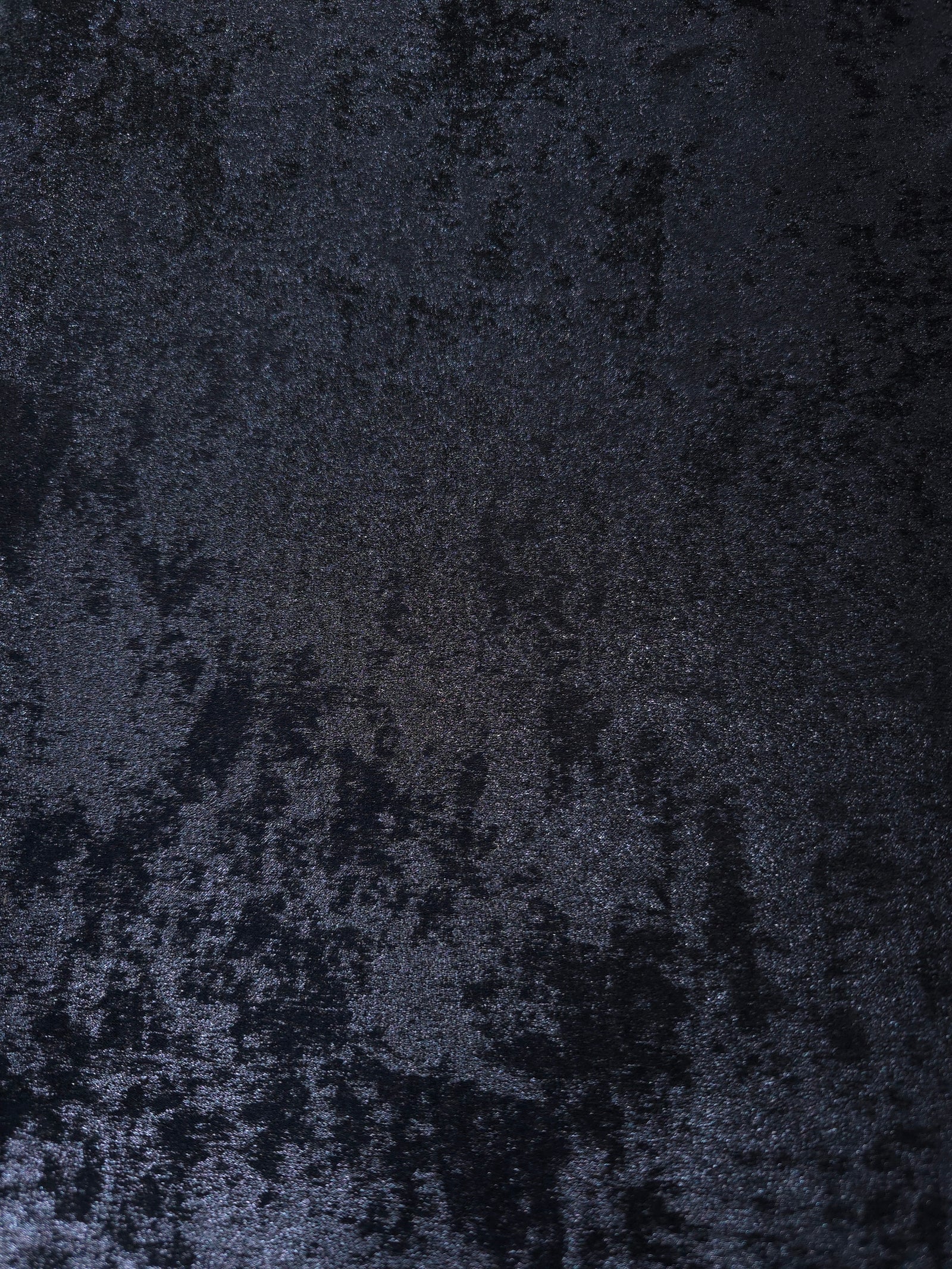 Flat view of Midnight Navy Lurex Italiano fabric showing its metallic foil surface for luxury apparel.