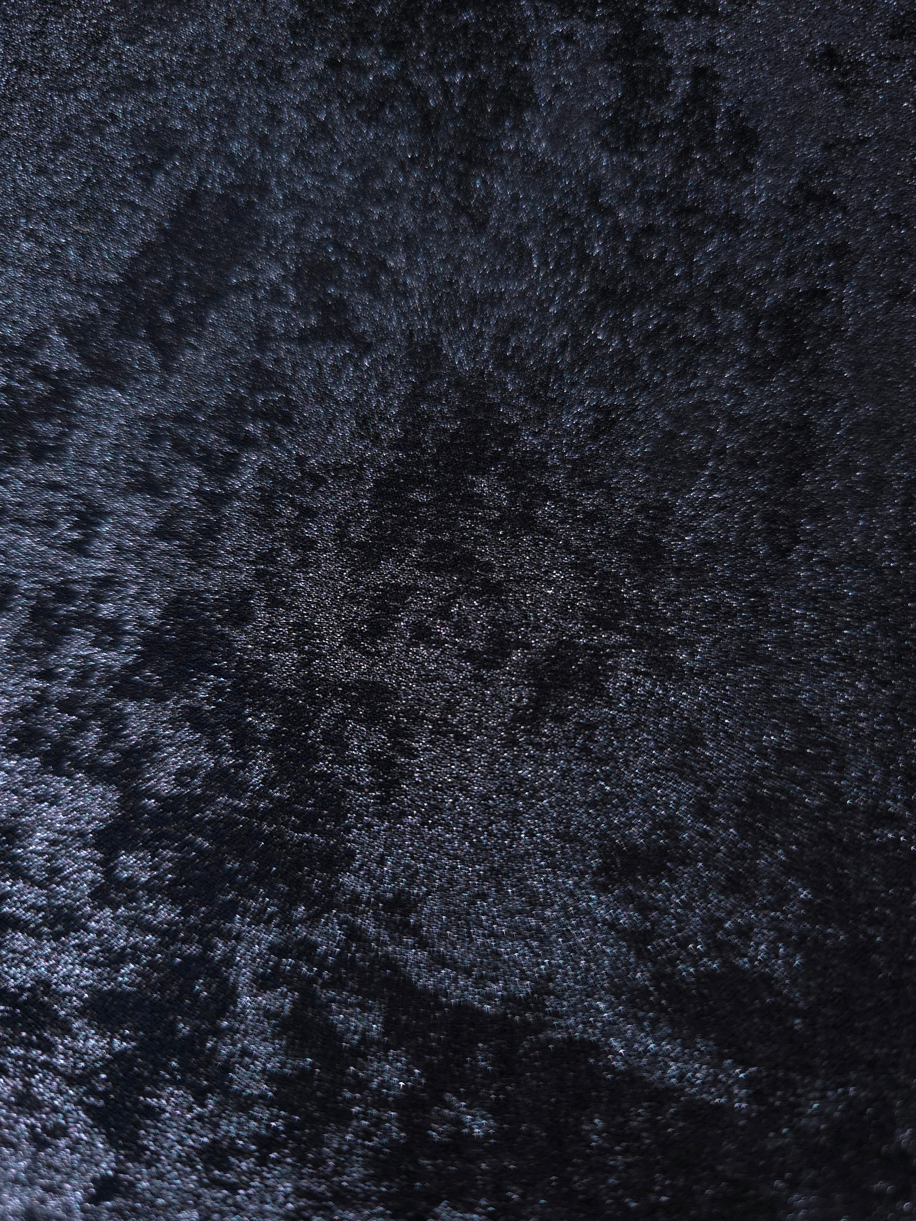 Macro close-up of Midnight Navy Lurex Italiano fabric revealing metallic texture for designer apparel.