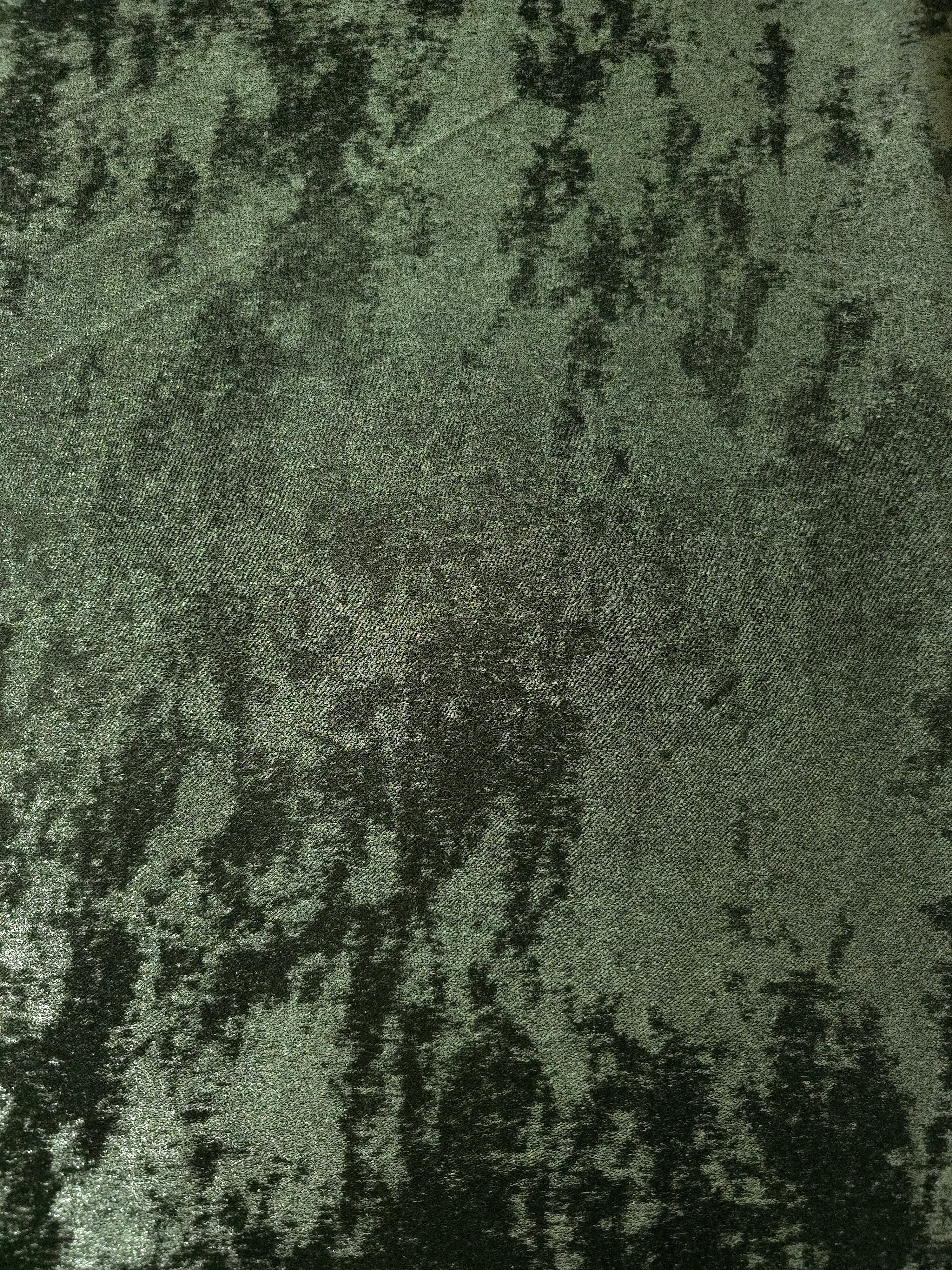Flat texture view of Moss Green Lurex Italiano metallic fabric for luxury fashion
