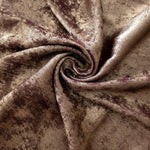 Rosette drape of Mushroom Taupe Lurex Italiano fabric emphasizing shimmer for kaftans and occasionwear.