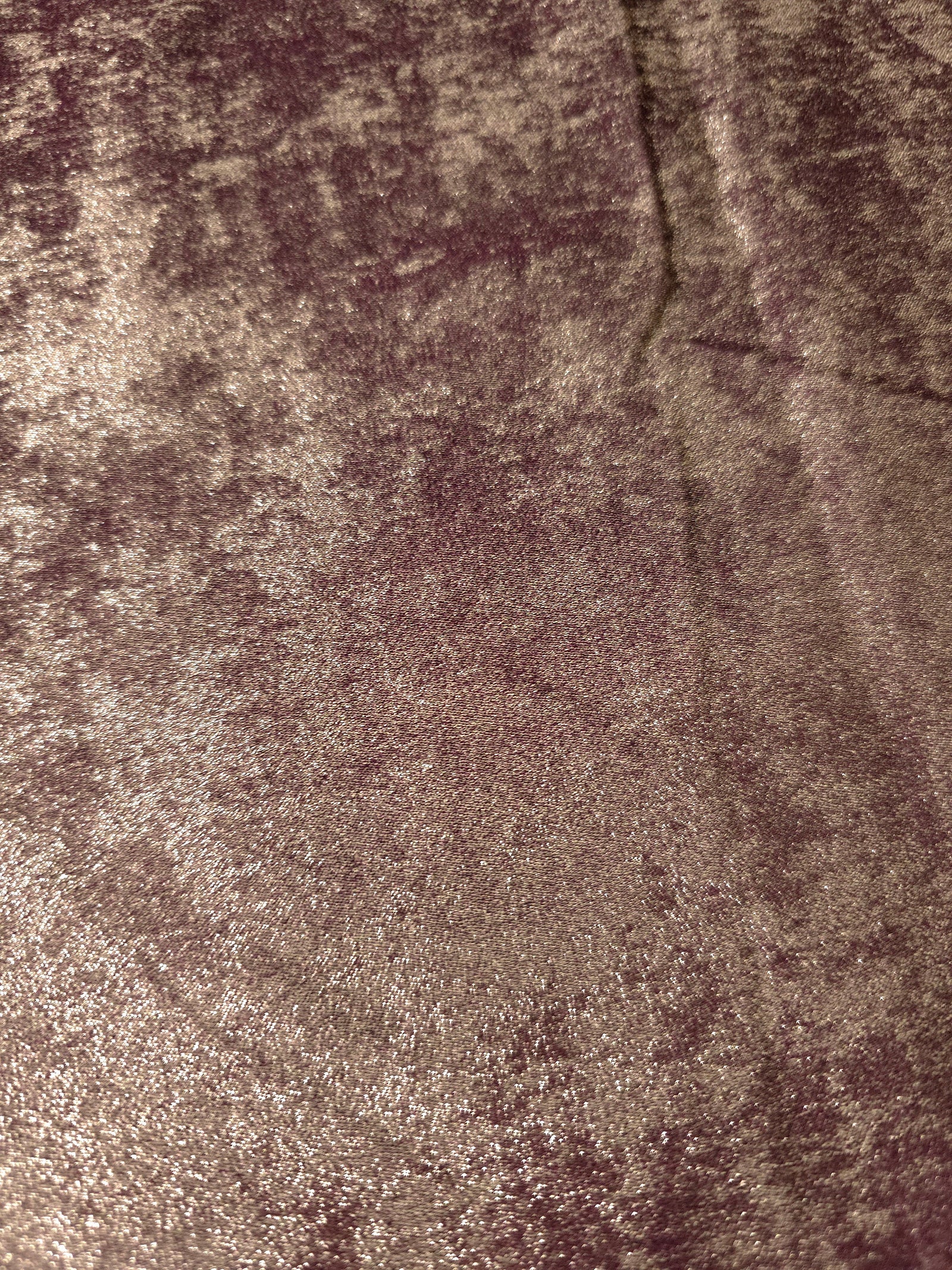 Macro close-up of Mushroom Taupe Lurex Italiano fabric revealing metallic texture for designer apparel.