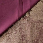 Reverse side of Mushroom Taupe Lurex Italiano fabric showing the backing and metallic finish for garment production.