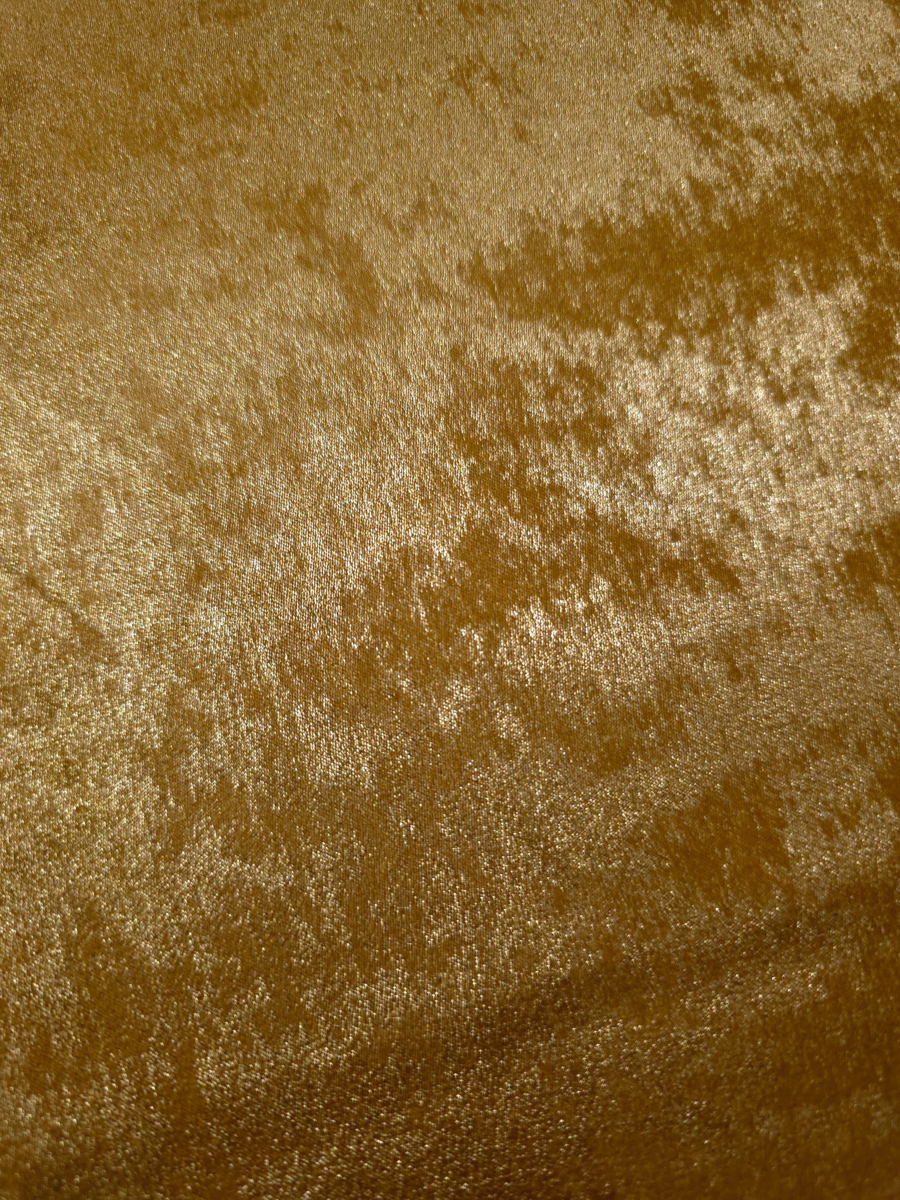 Macro detail of Ochre Gold Lurex Italiano metallic fabric pearlescent texture