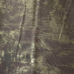 Flat view of Olive Bronze Lurex Italiano fabric showing the metallic foil surface and warm bronze-green tone.