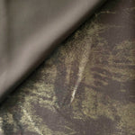 Reverse side of Olive Bronze Lurex Italiano fabric showing the backing and metallic finish for garment production.