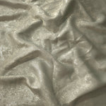 Reverse side of Pearl Silver Lurex Italiano fabric showing the backing and metallic finish for garment production.