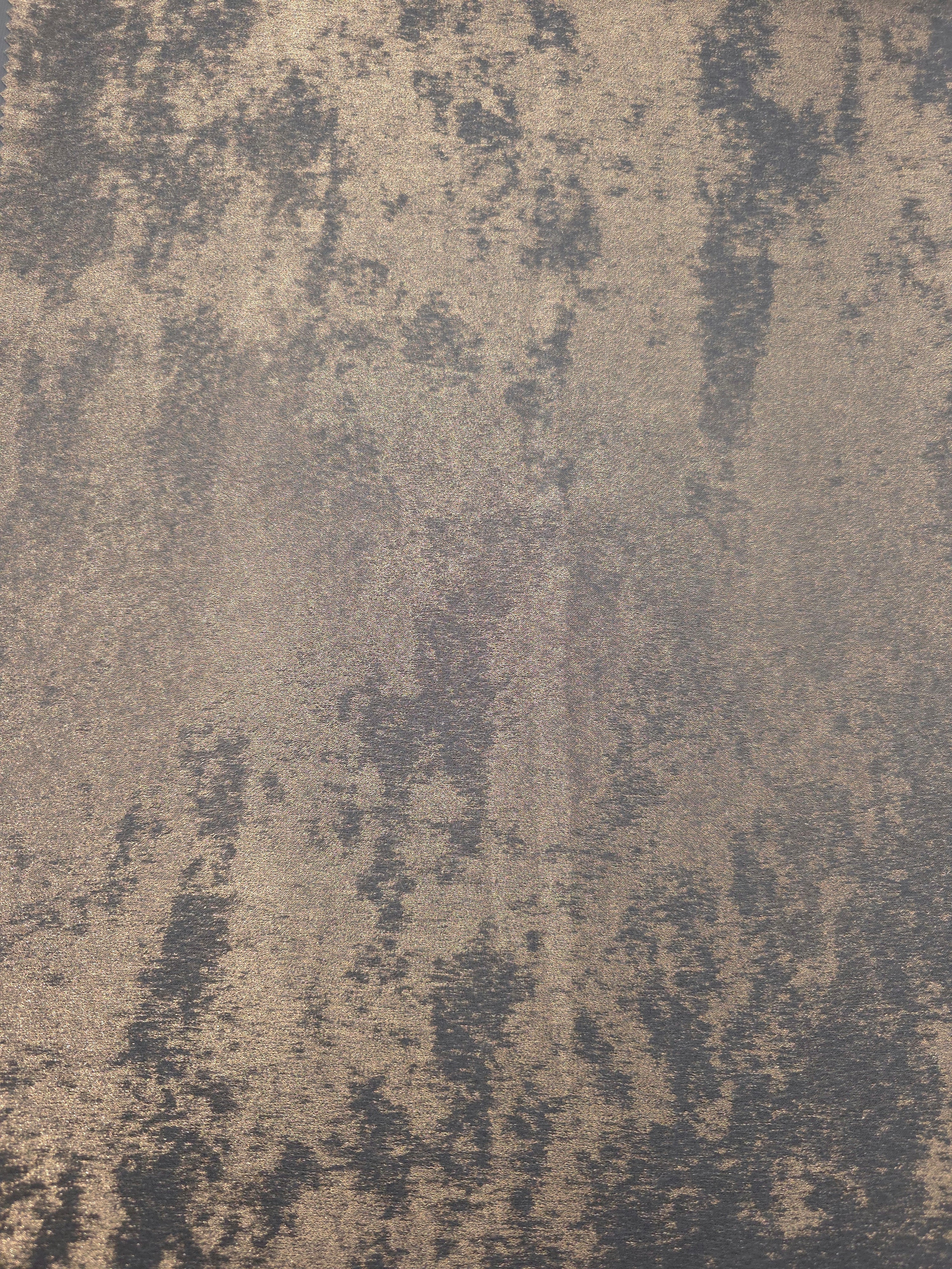 Flat texture view of Pewter Bronze Lurex Italiano metallic fabric for luxury dresses