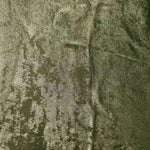 Flat view of Pewter Olive Lurex Italiano fabric showing its metallic foil surface for luxury apparel.