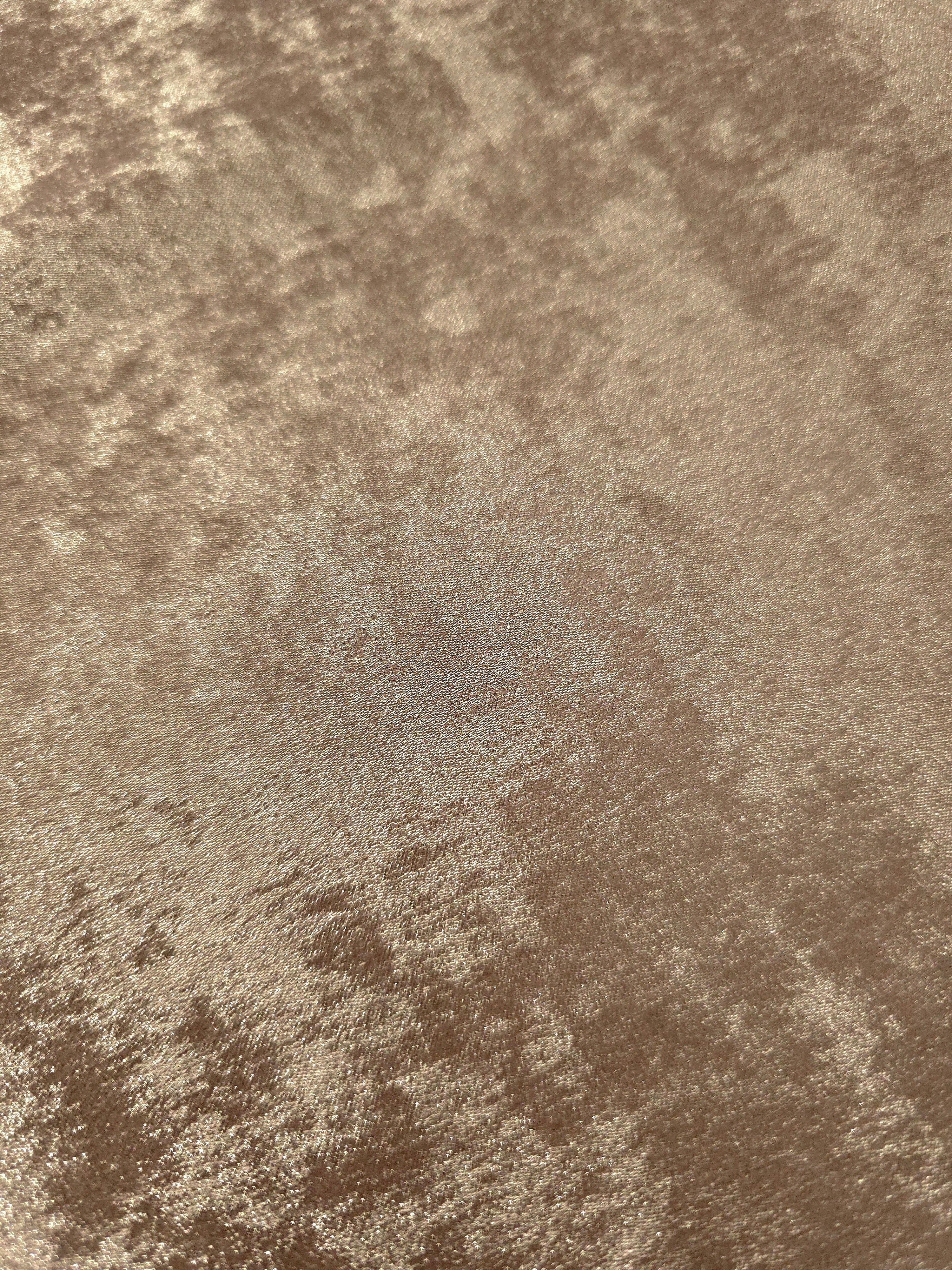 Macro close-up of Platinum Beige Lurex Italiano metallic fabric and pearly surface texture
