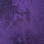 Flat view of Royal Purple Lurex Italiano fabric showing its metallic foil surface for luxury apparel.
