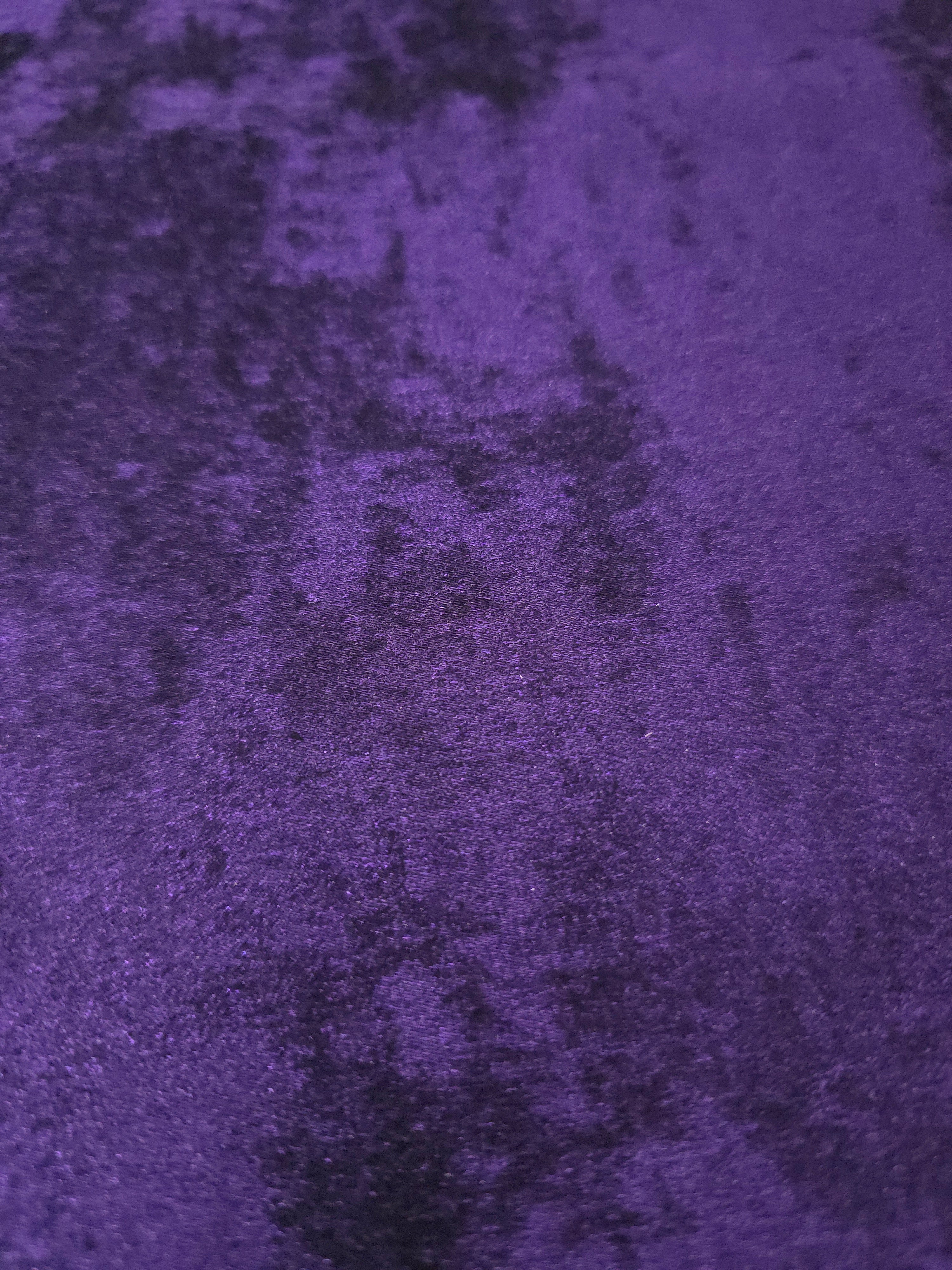 Flat view of Royal Purple Lurex Italiano fabric showing its metallic foil surface for luxury apparel.