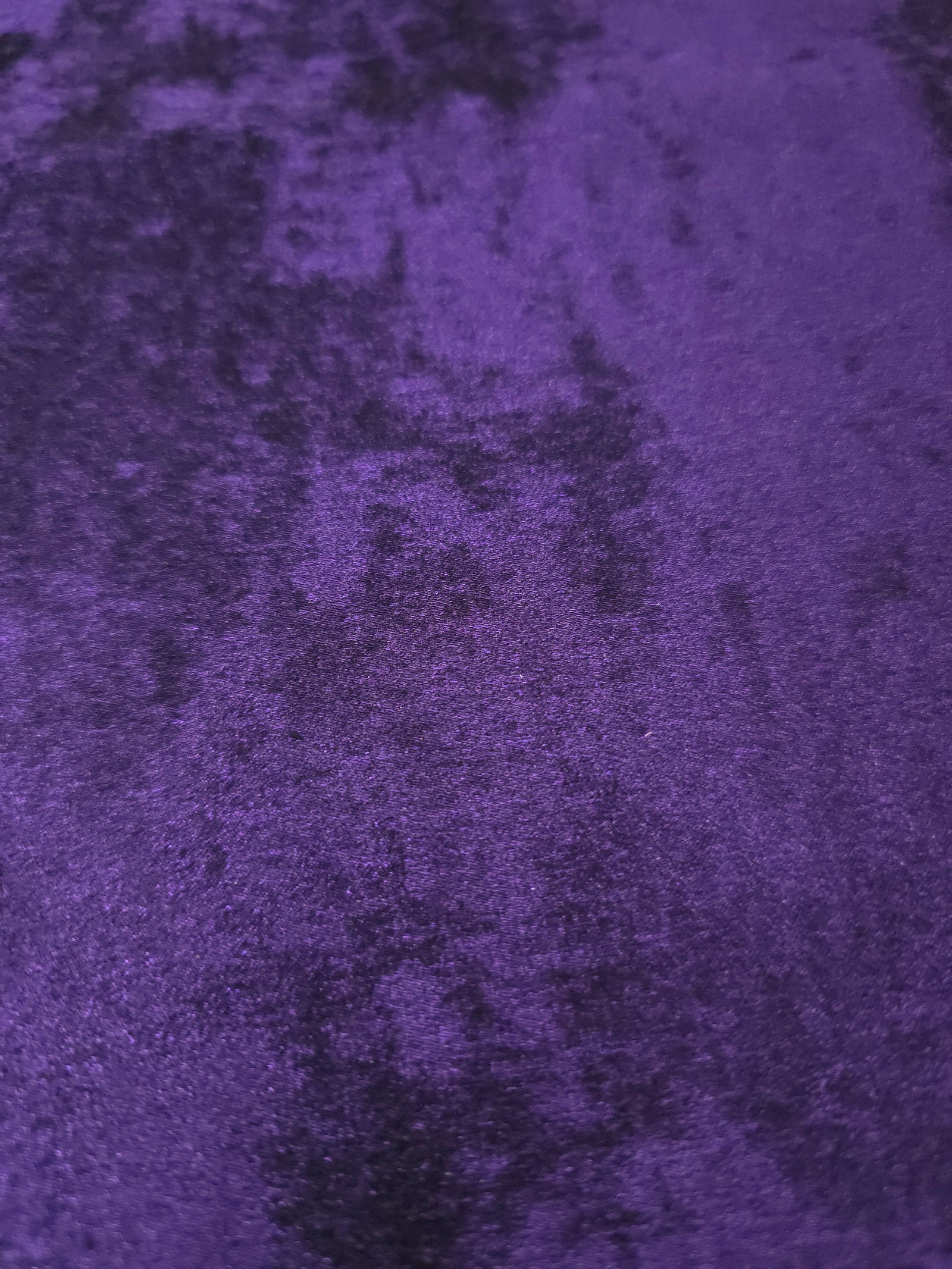 Flat view of Royal Purple Lurex Italiano fabric showing its metallic foil surface for luxury apparel.