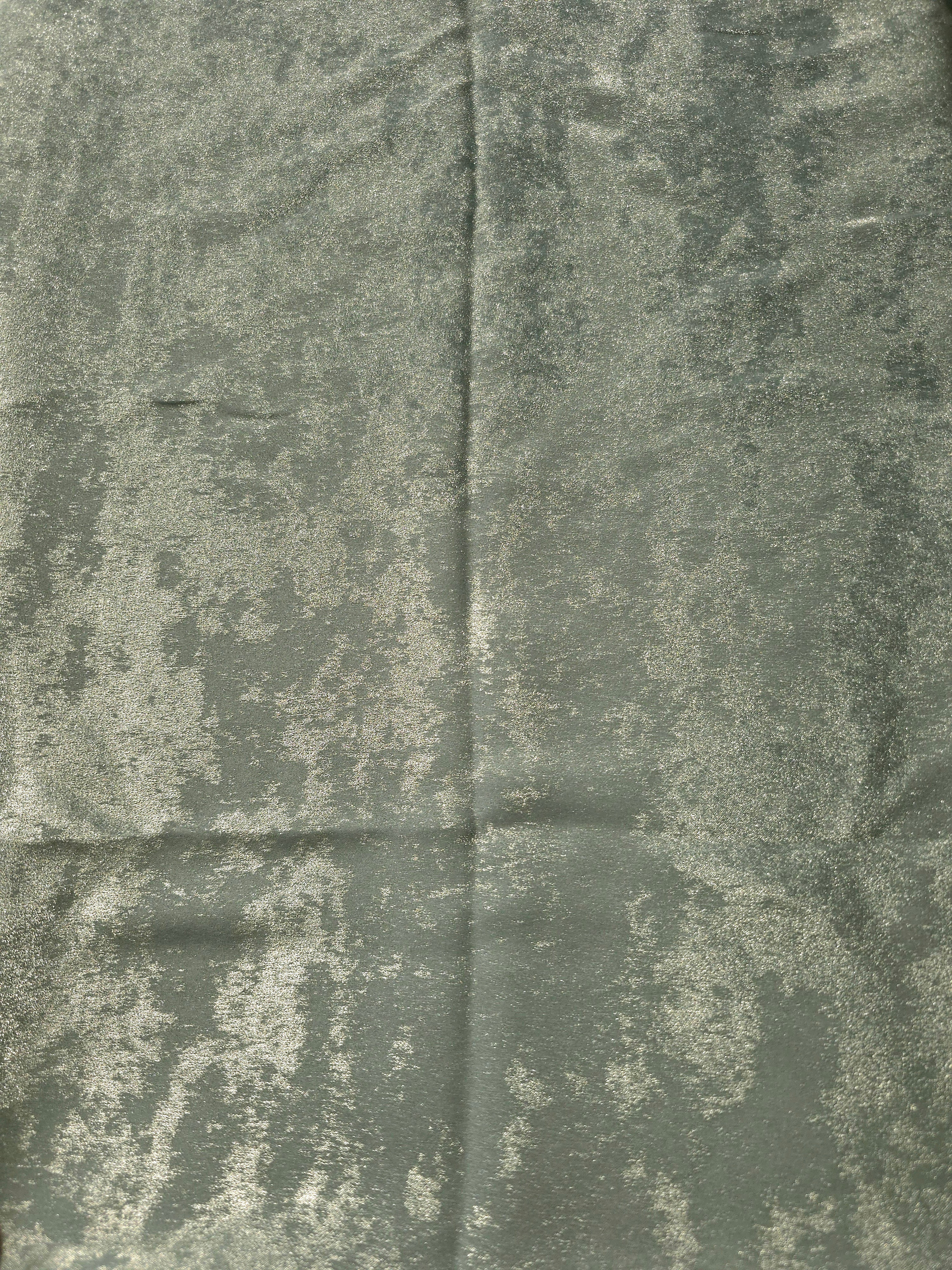Flat texture view of Sage Silver Lurex Italiano metallic fabric for luxury dresses