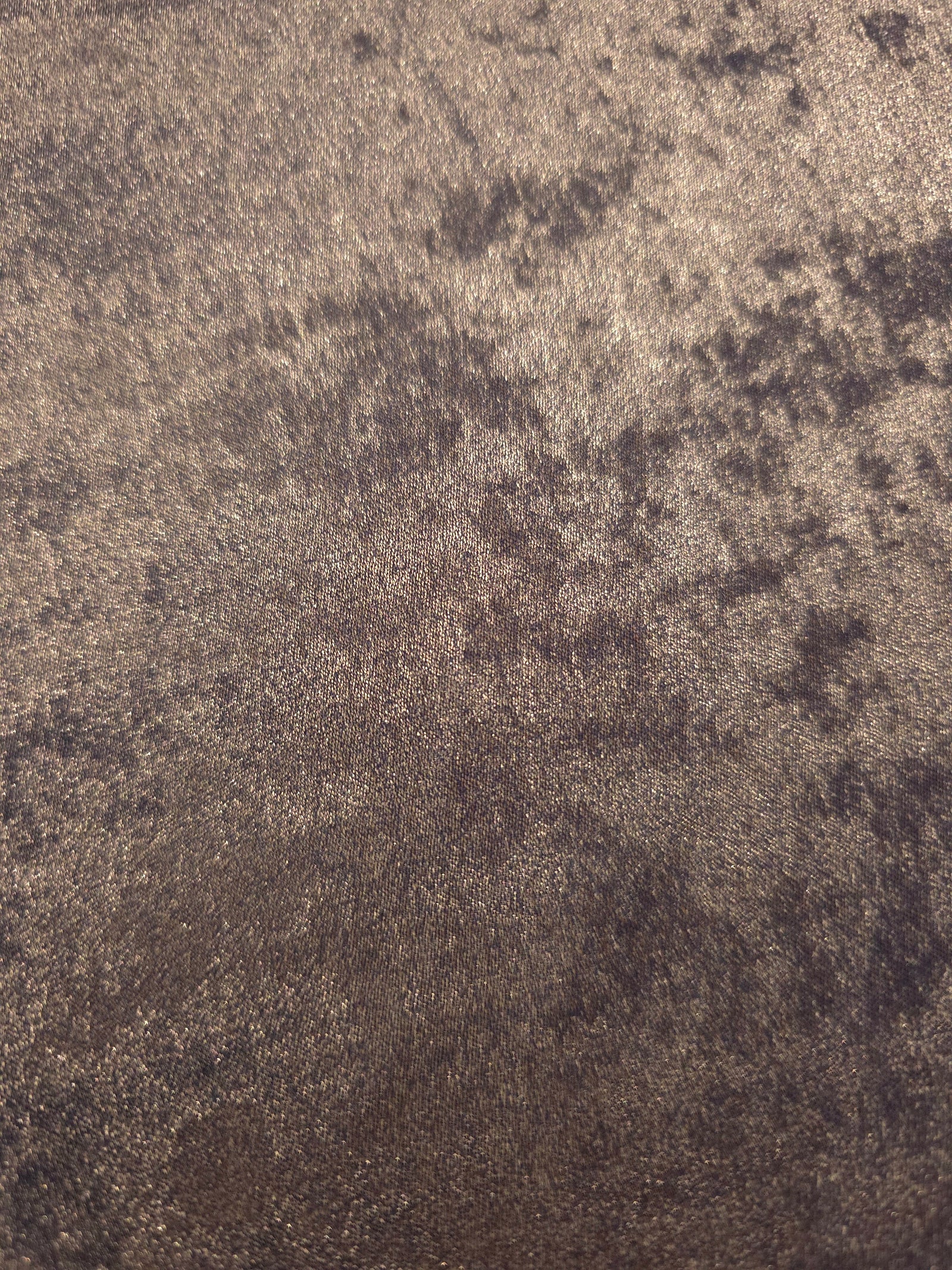 Macro close-up of Smoky Taupe Lurex Italiano fabric revealing metallic texture for designer apparel.