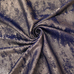 Flowing folds of Smoky Violet Lurex Italiano fabric highlighting drape for abayas, kaftans and dresses.