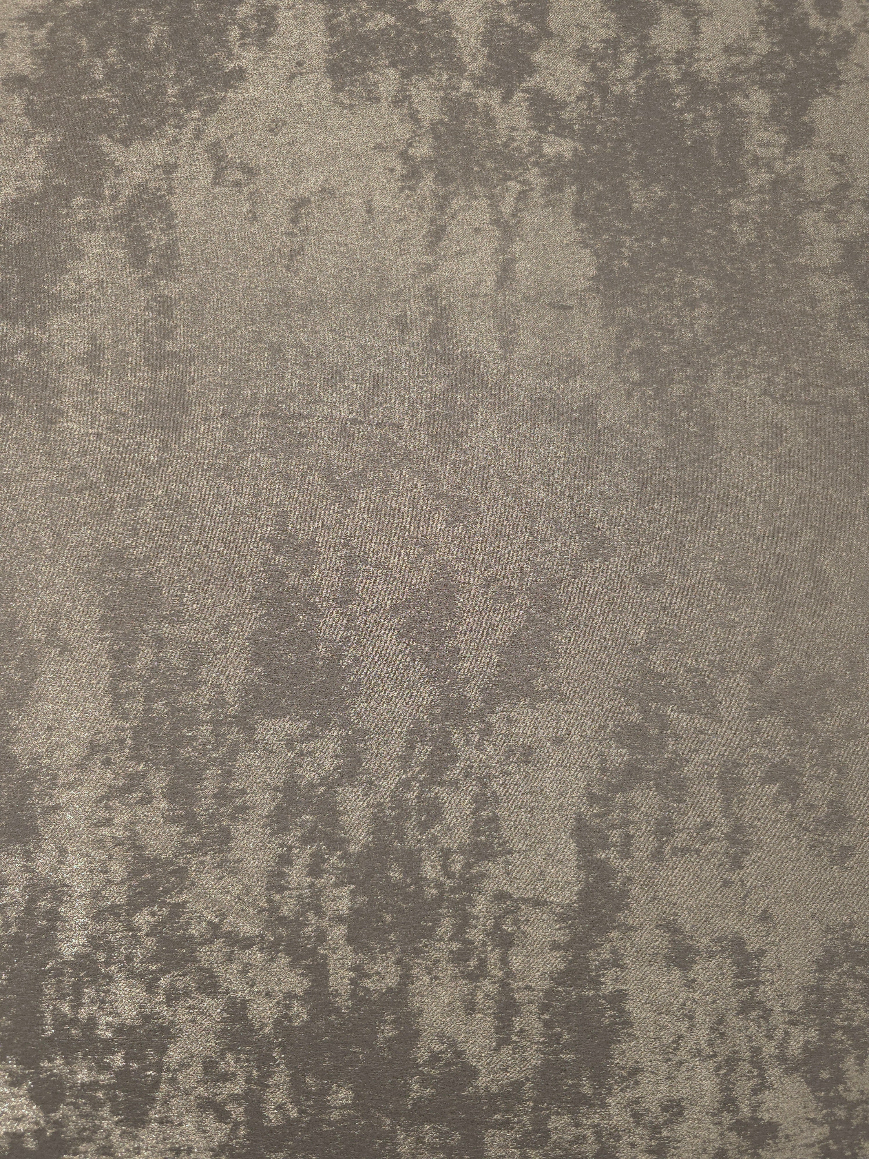 Flat view of Stone Greige Lurex Italiano fabric showing its metallic foil surface for luxury apparel.