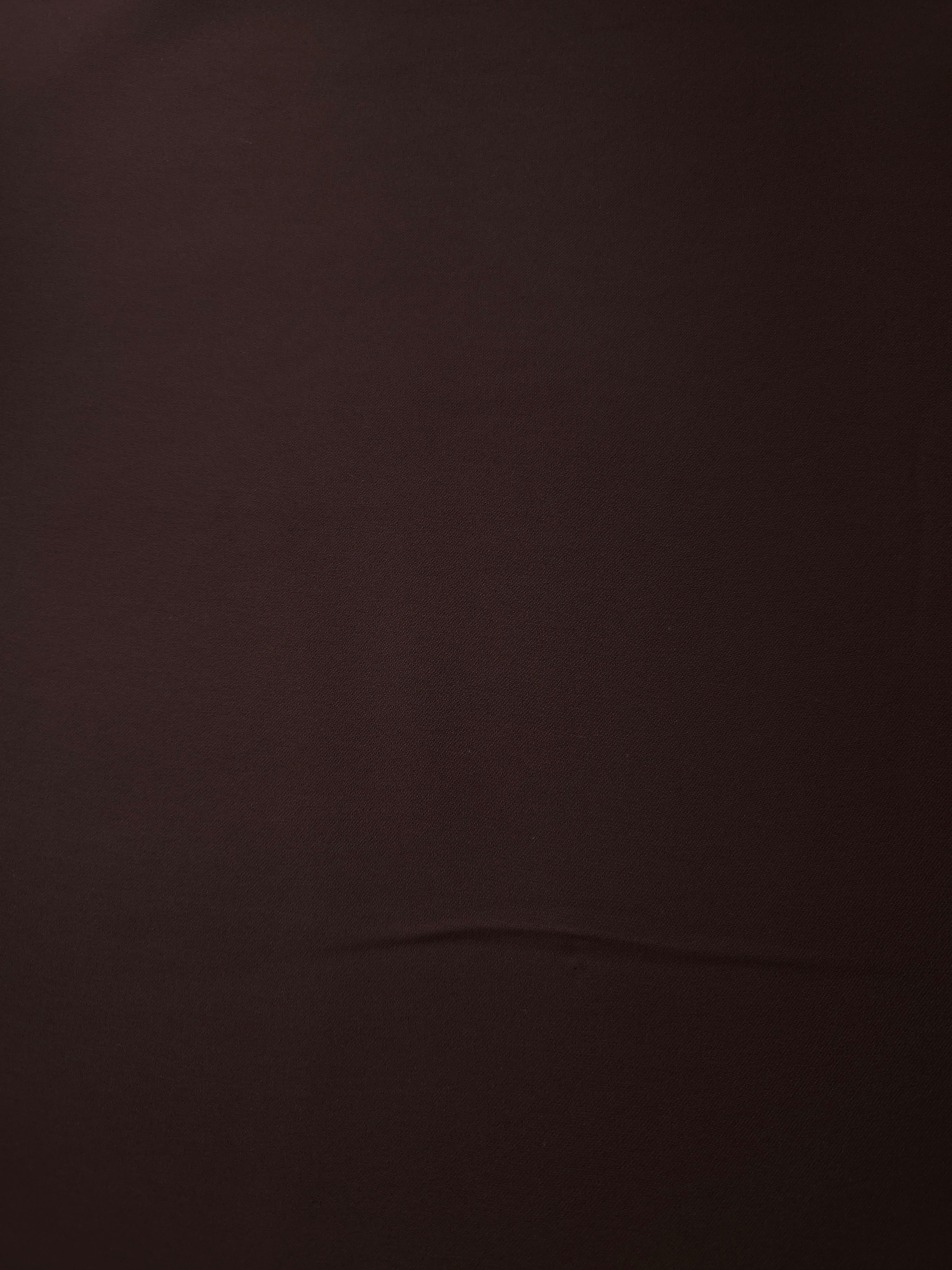 Black Cherry Brown Silky Italian Crepe with a smooth opaque finish, suitable for kaftans, long skirts and fluid occasionwear.