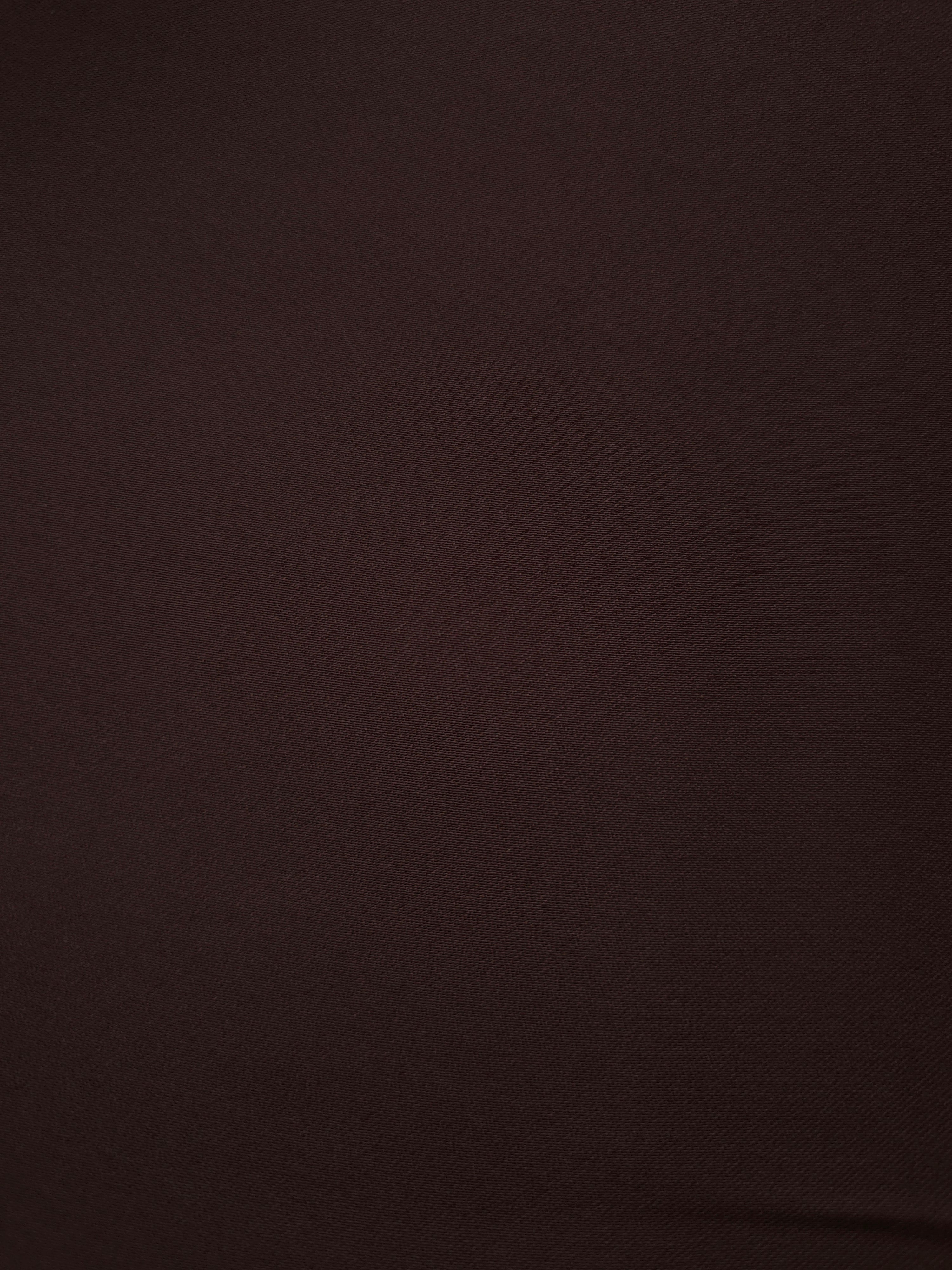Close-up Black Cherry Brown Silky Italian Crepe showing its fine woven texture and soft hand, ideal for draped dresses, elegant tops and modest fashion.