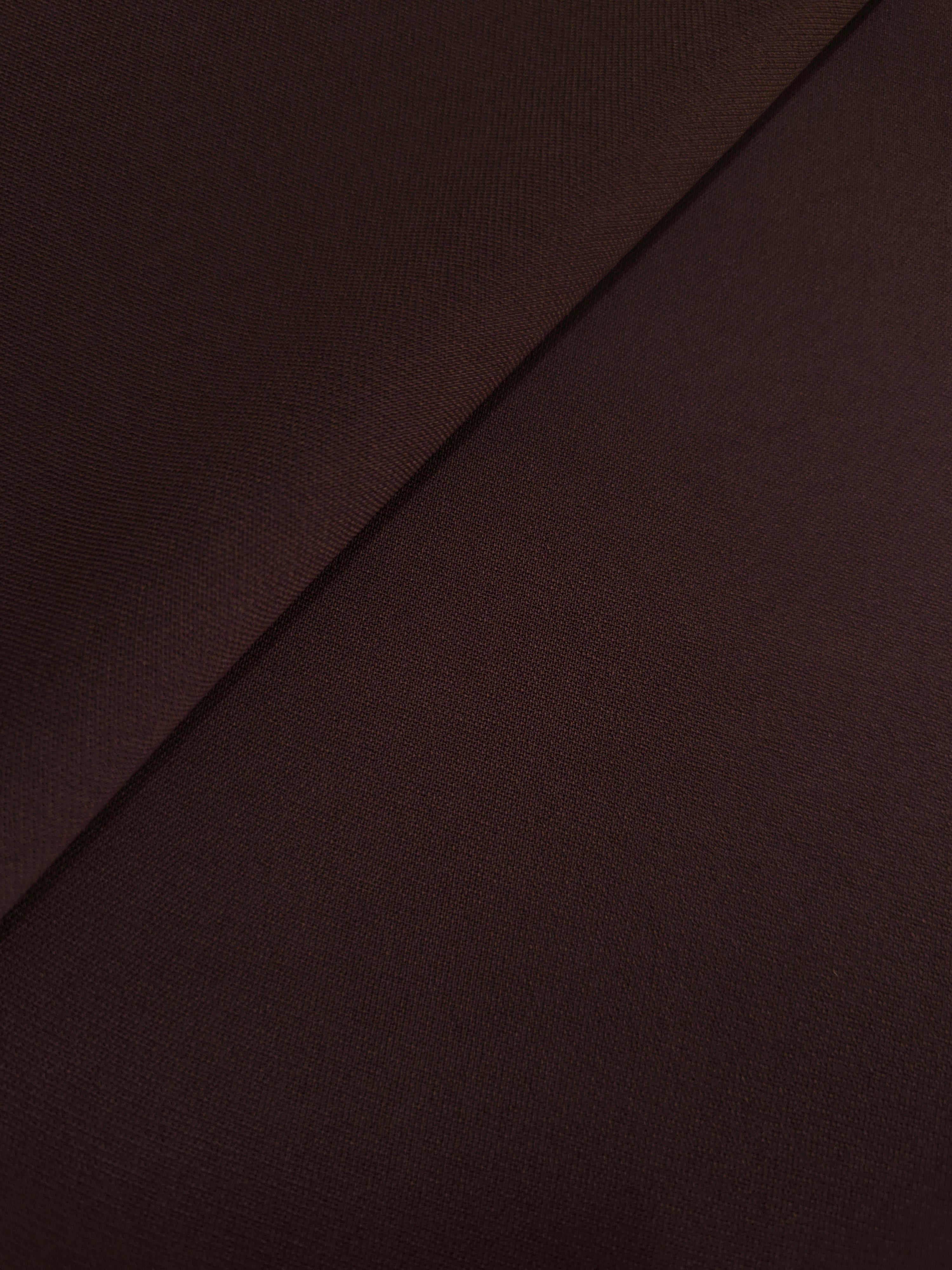 Soft-fold Black Cherry Brown Silky Italian Crepe showing fluid drape through soft folds, suited to cocktail dresses, skirts and polished separates.