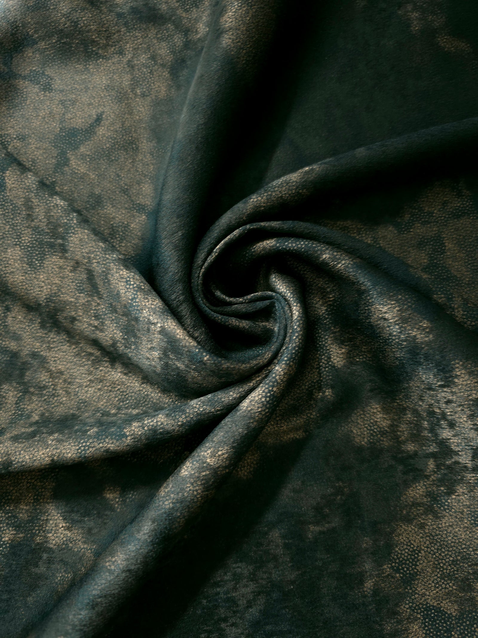 Silky Designed Foil Pattern Fabric - Marble Vein Foil