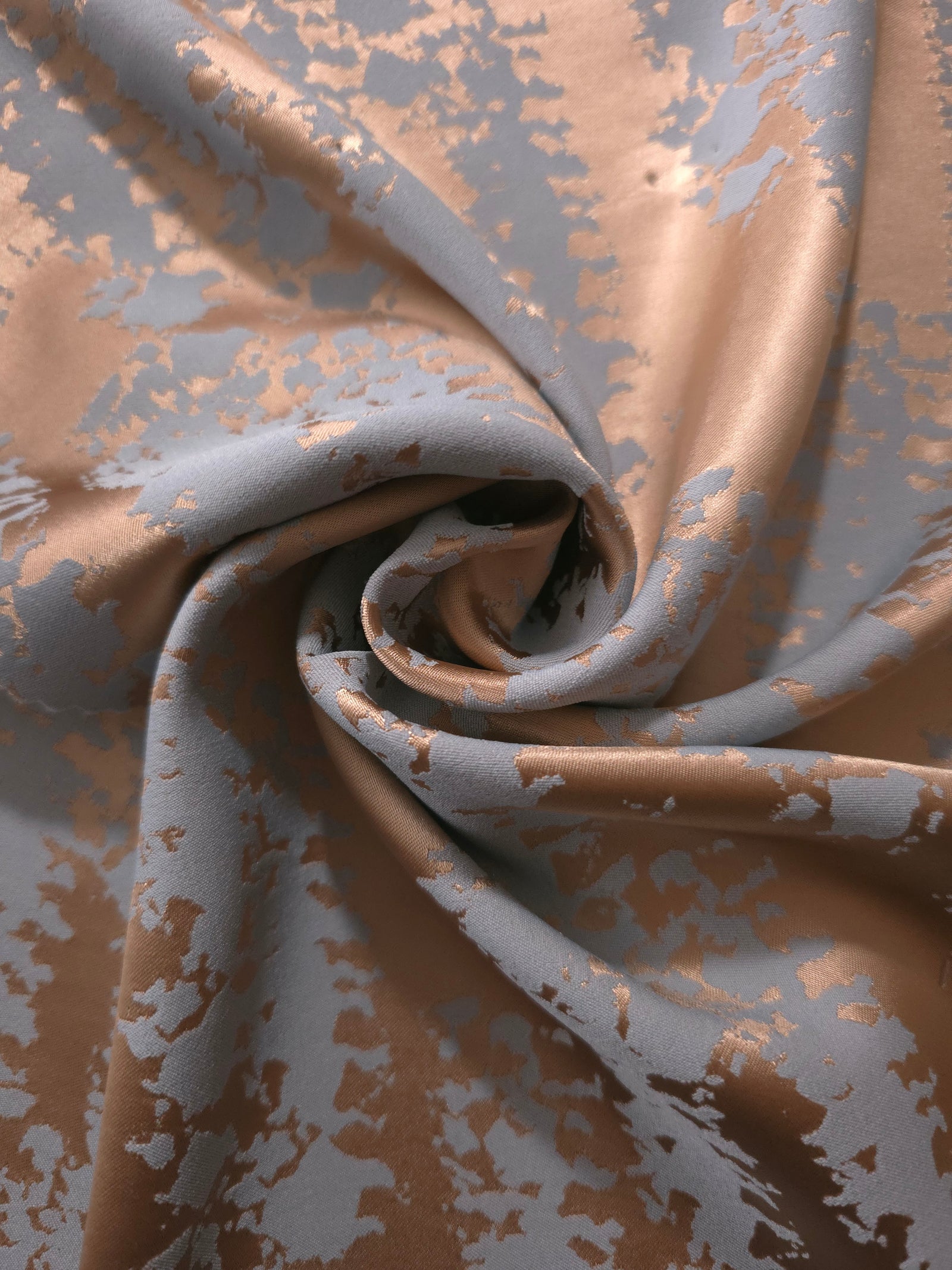 Reversible Two-Tone Stretch Satin Jacquard Fabric