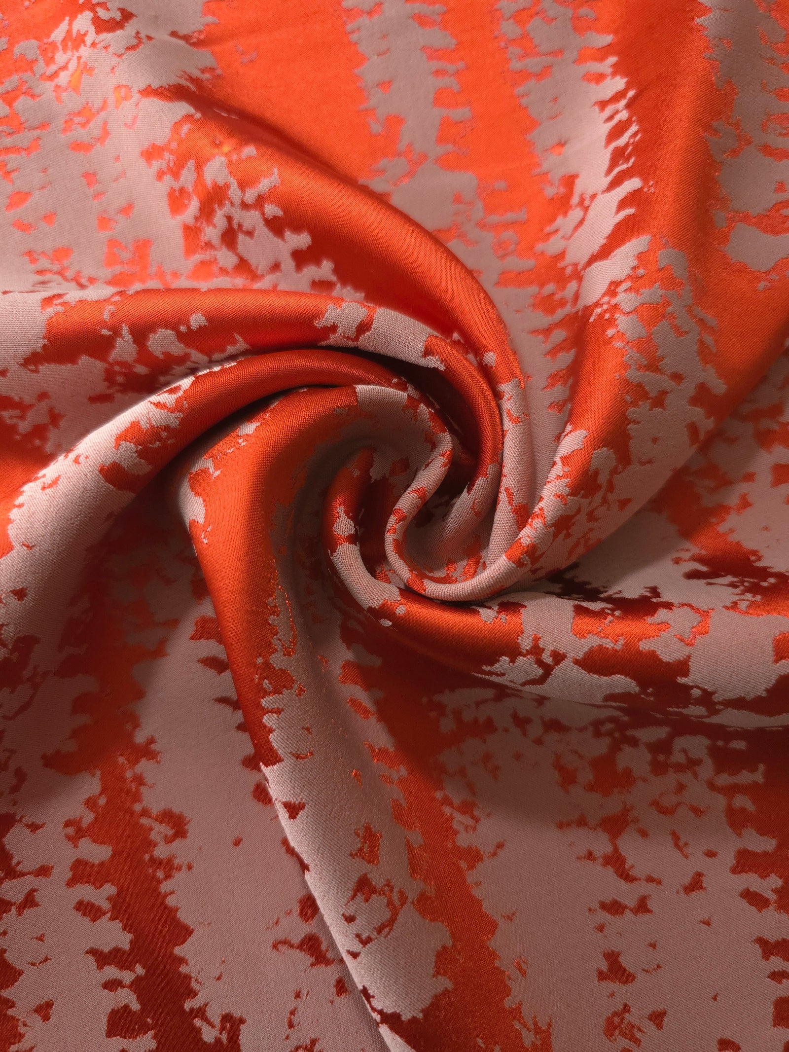 Reversible Two-Tone Stretch Satin Jacquard Fabric