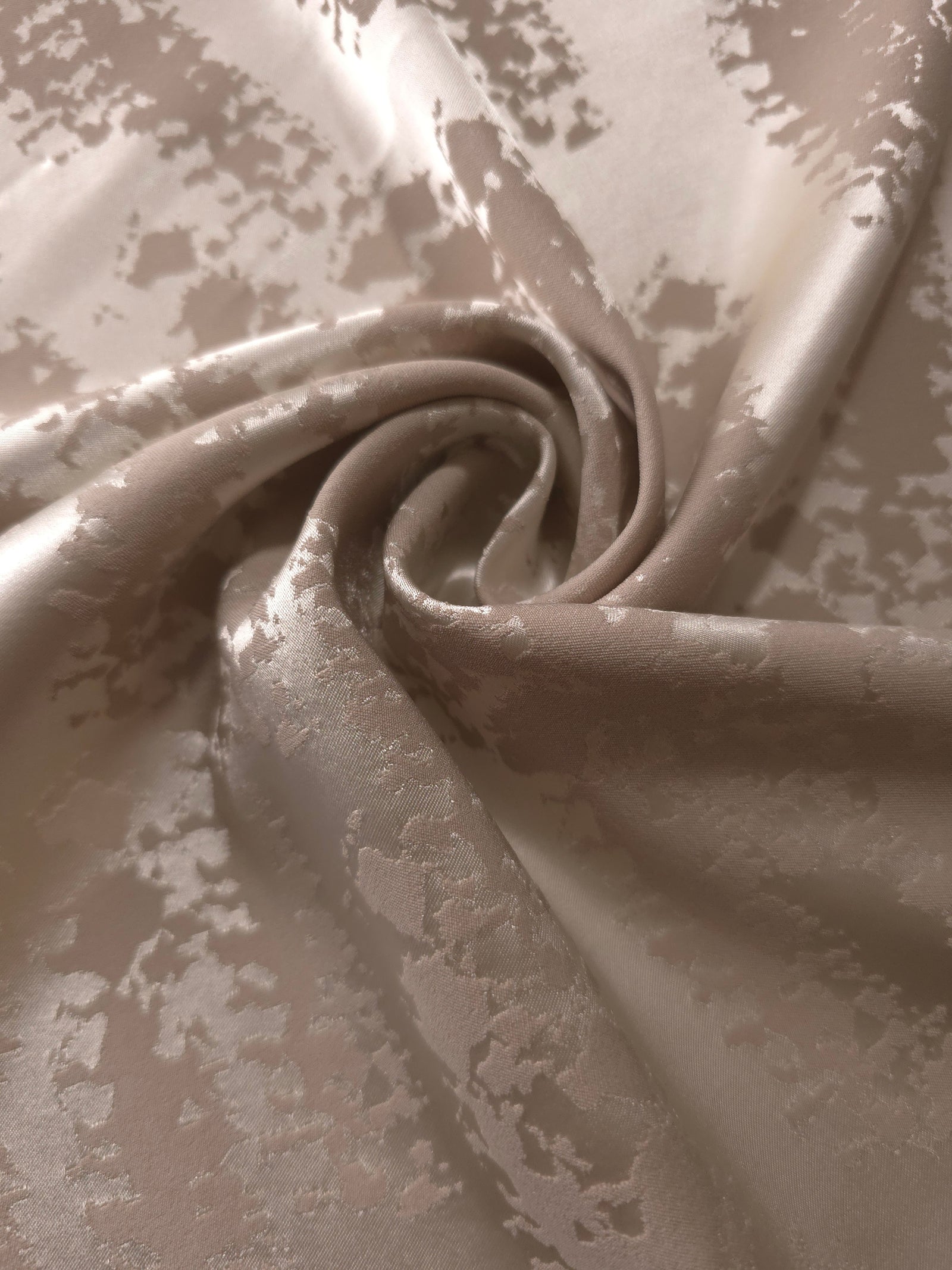 Reversible Two-Tone Stretch Satin Jacquard Fabric