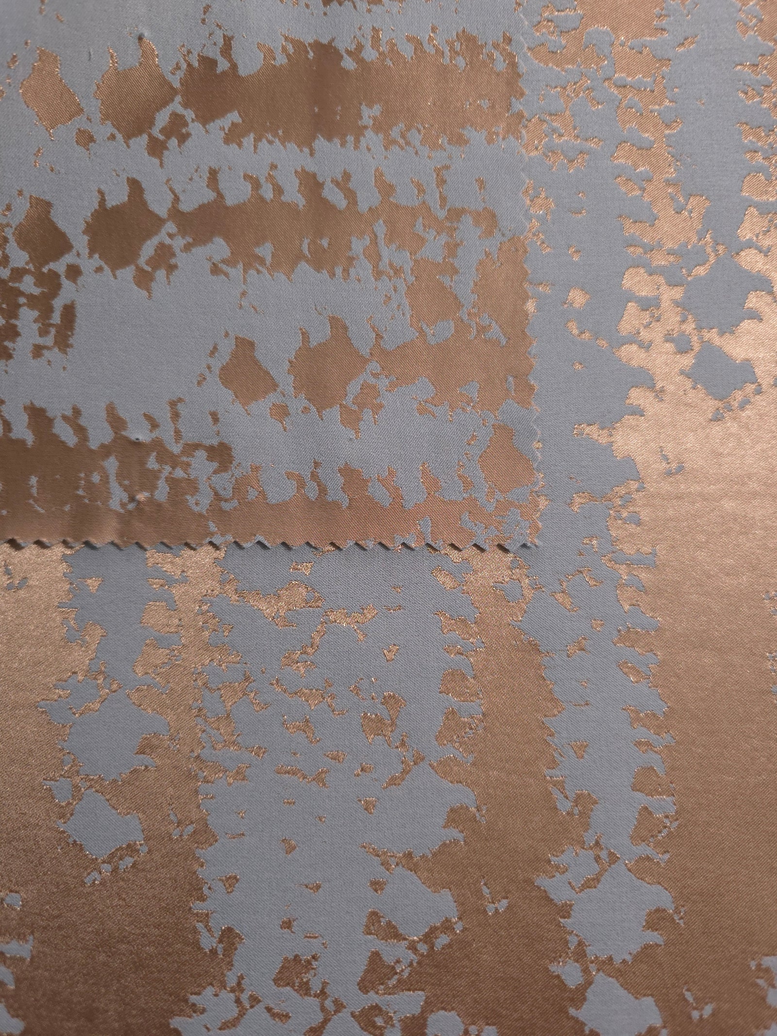 Reversible Two-Tone Stretch Satin Jacquard Fabric