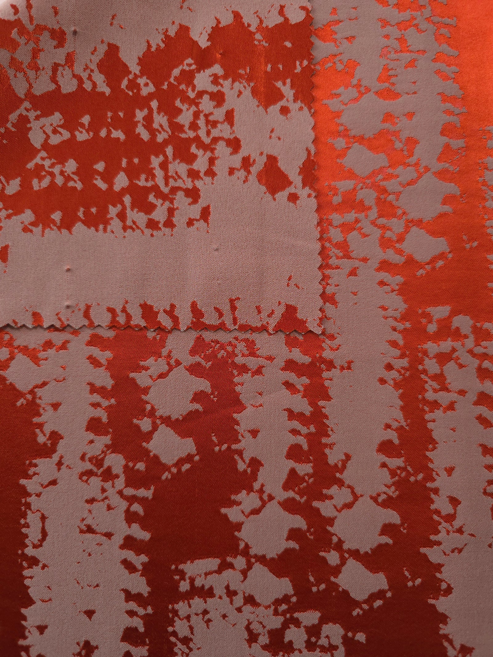 Reversible Two-Tone Stretch Satin Jacquard Fabric