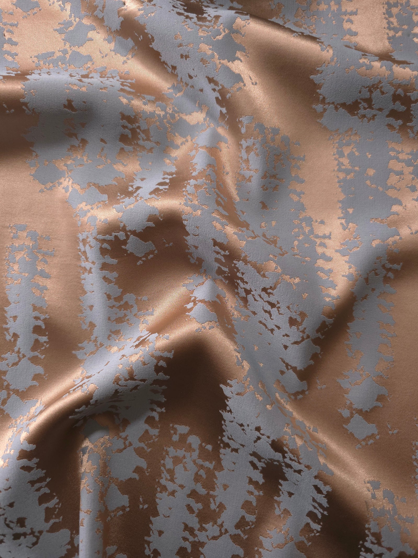 Reversible Two-Tone Stretch Satin Jacquard Fabric