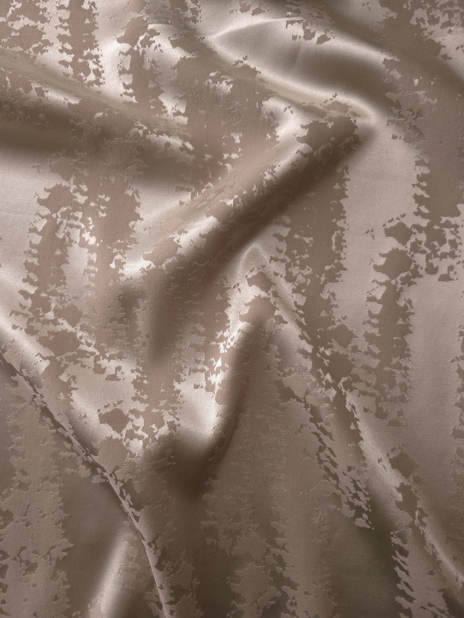 Reversible Two-Tone Stretch Satin Jacquard Fabric