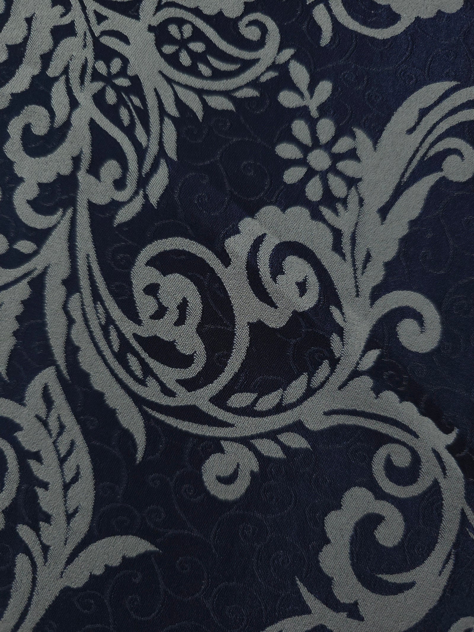 Reversible Two-Tone Stretch Satin Jacquard Fabric