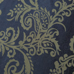 Close-up of the navy and olive-khaki baroque colorway, warmer in tone than the navy-and-grey version