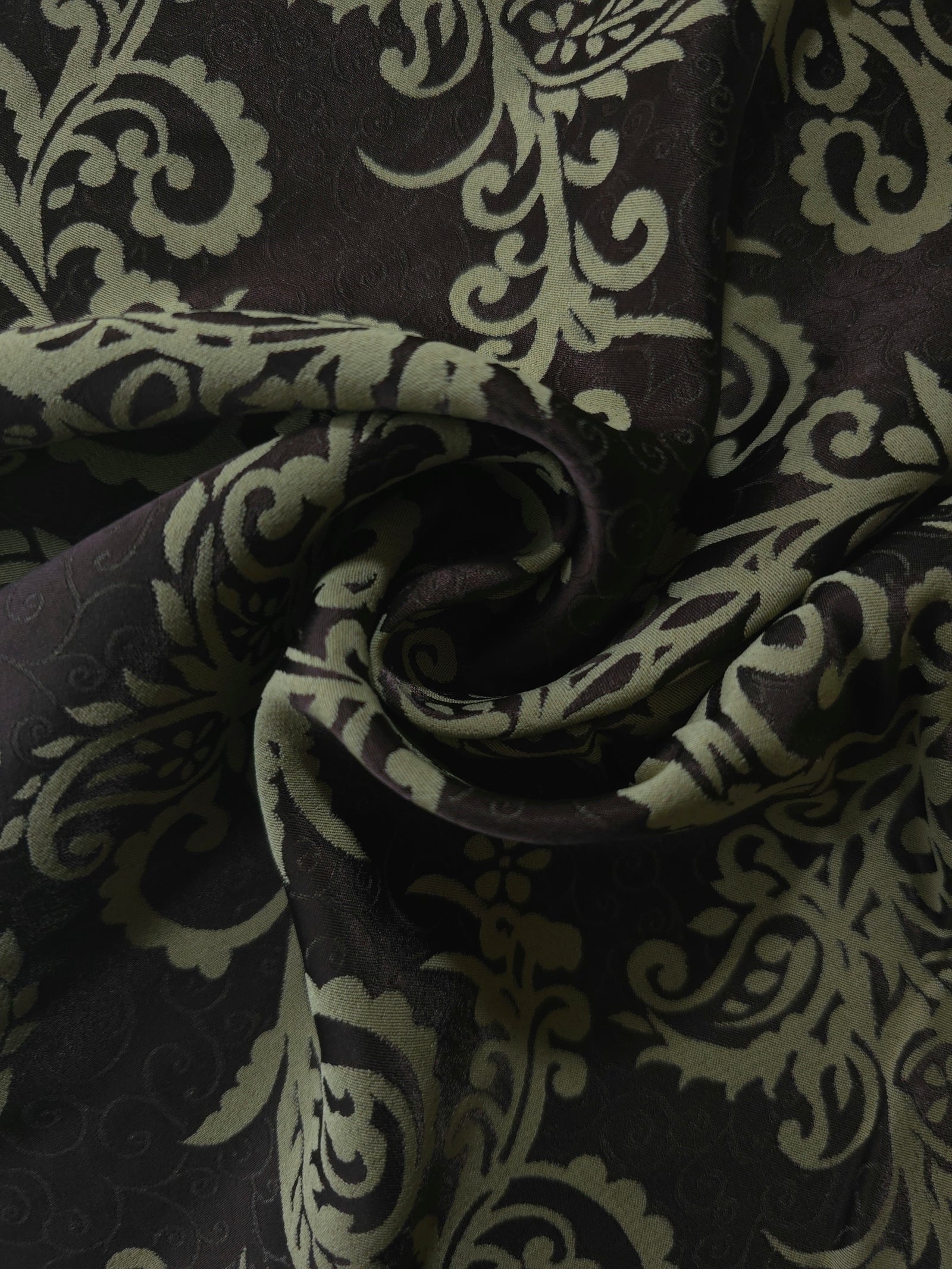 Reversible Two-Tone Stretch Satin Jacquard Fabric