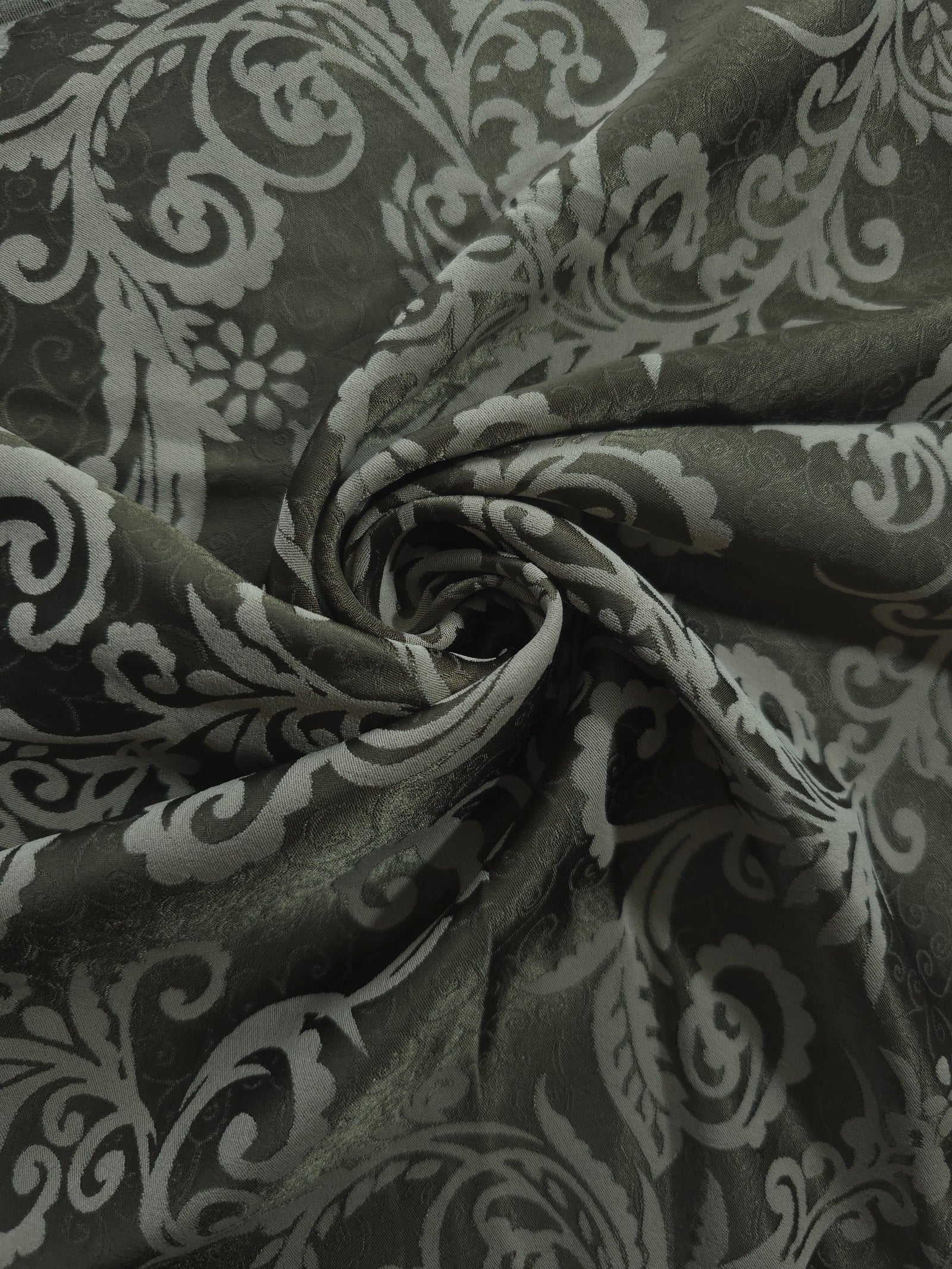 Reversible Two-Tone Stretch Satin Jacquard Fabric
