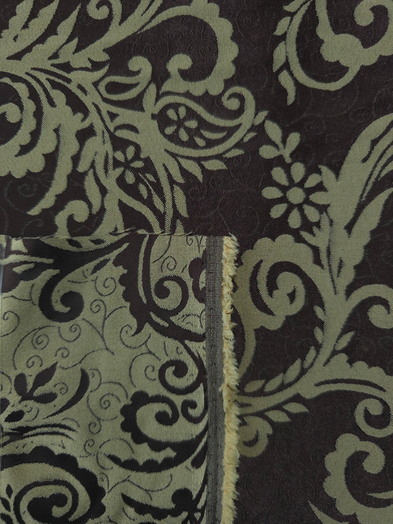 Reversible Two-Tone Stretch Satin Jacquard Fabric