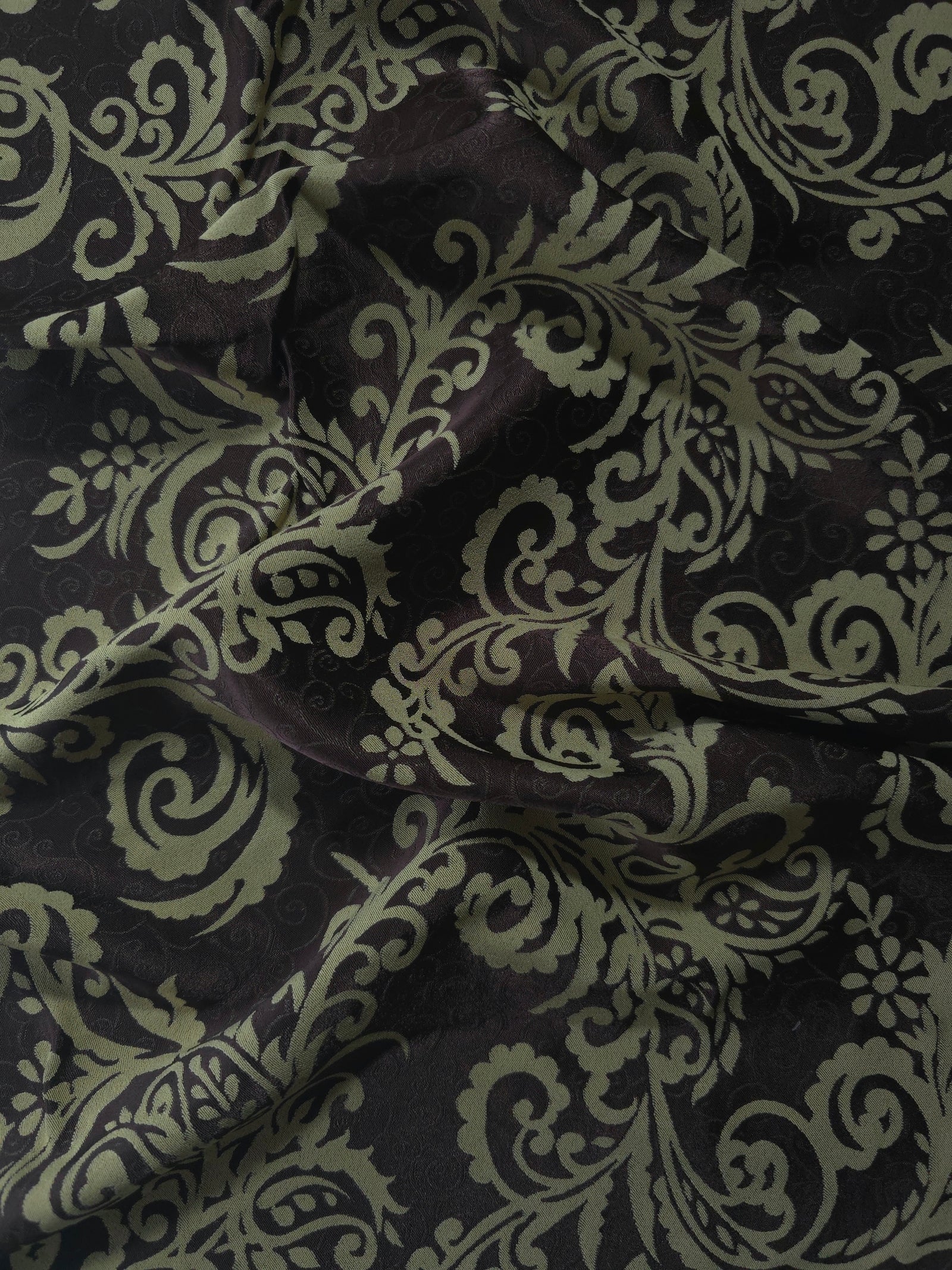 Reversible Two-Tone Stretch Satin Jacquard Fabric