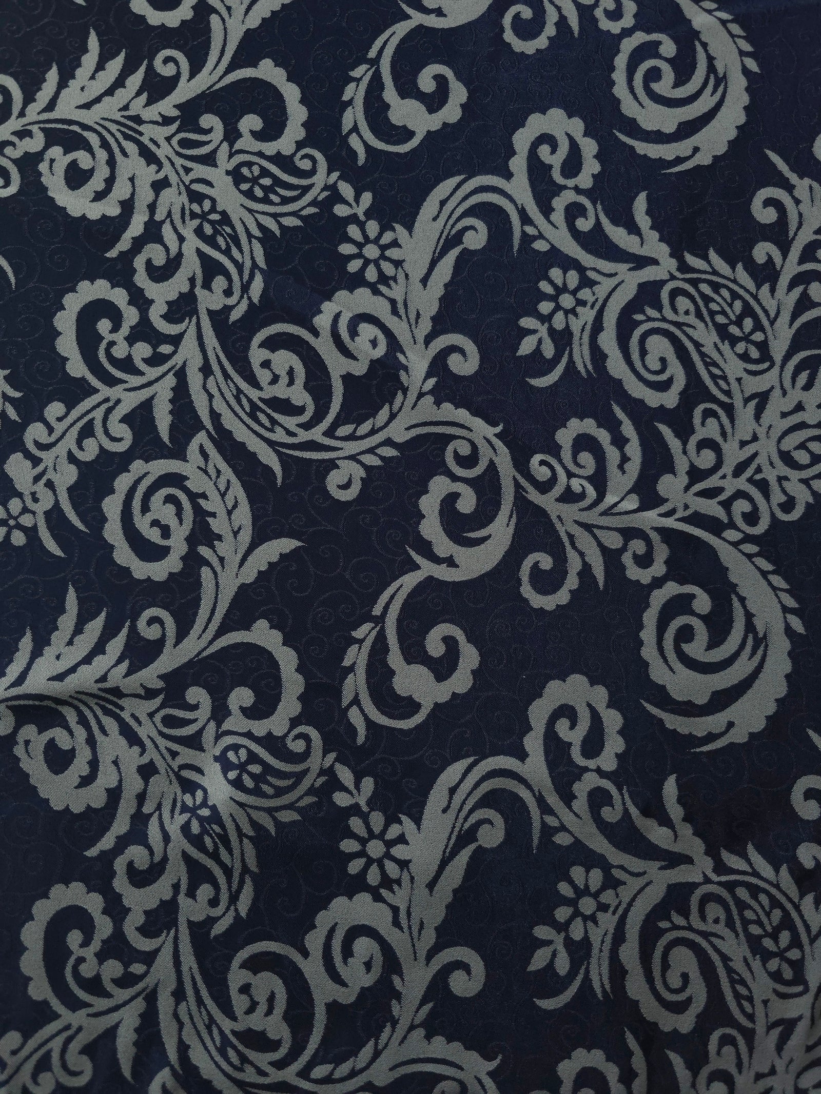 Reversible Two-Tone Stretch Satin Jacquard Fabric
